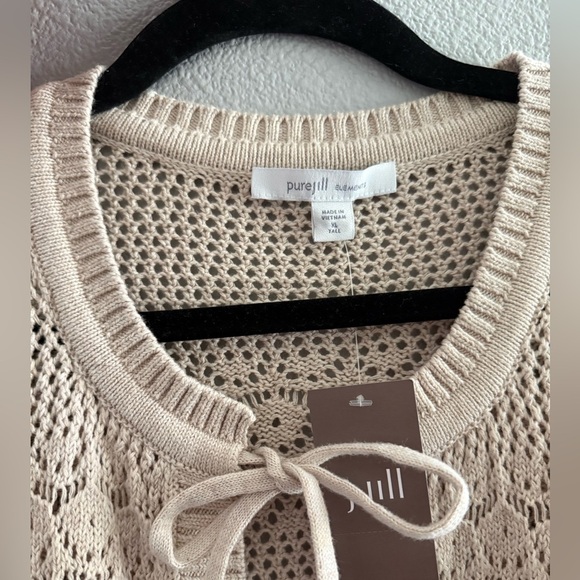 J. Jill - Pure Jill Tan Crochet Sweater - Size XL Tall - Picture 6 of 6